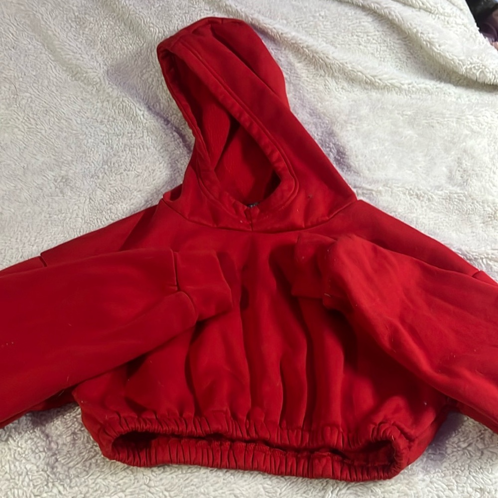 Long sleeve red hoodie